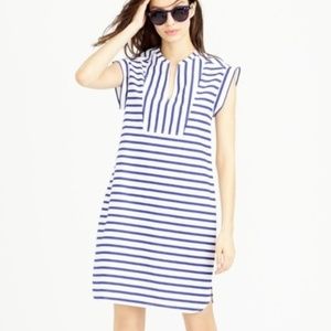 J CREW Striped Tuxedo Shift Cotton Dress